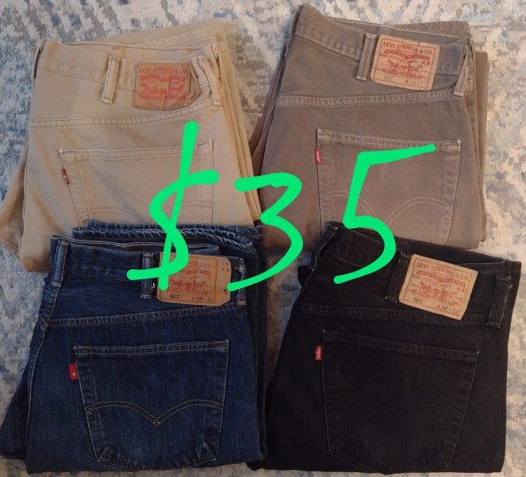 Levis 501 Jeans 38 By 32