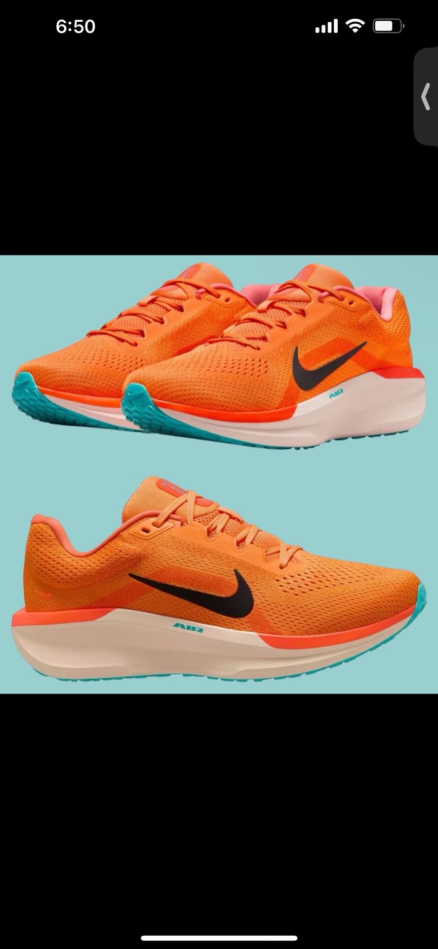 NIKE Air Winflo 11 Running Shoes Bright Mandarin Athletic Sneaker Mens Size 15