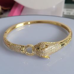 Cubic Zirconias Leopard Bracelet 