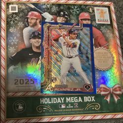 Topps Baseball 2025 Holidays Nacho Alvarez Jr Card Glitter Rookie Card