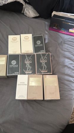 Designer Fragrance Lot – Gucci, YSL, Versace, Valentino, LV