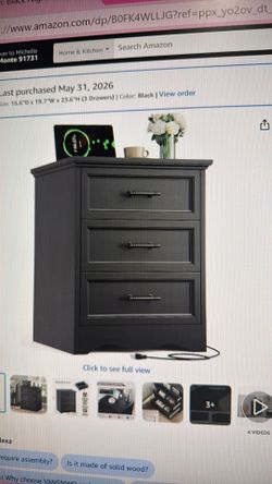 Black night stand