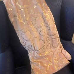 Blanket  rosa con dorado