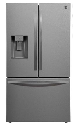KENMORE 28.6 cu. ft. Standard Depth French Door Refrigerator in Stainless Steel with Ice/Water Dispenser.