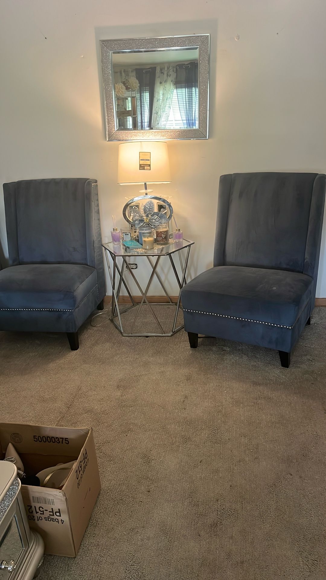 Just like you two powder, blue incident chairs