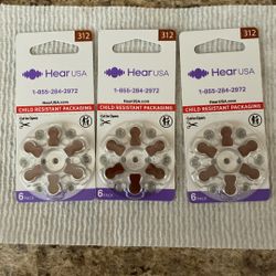 3 Hearing Aids Batteries 