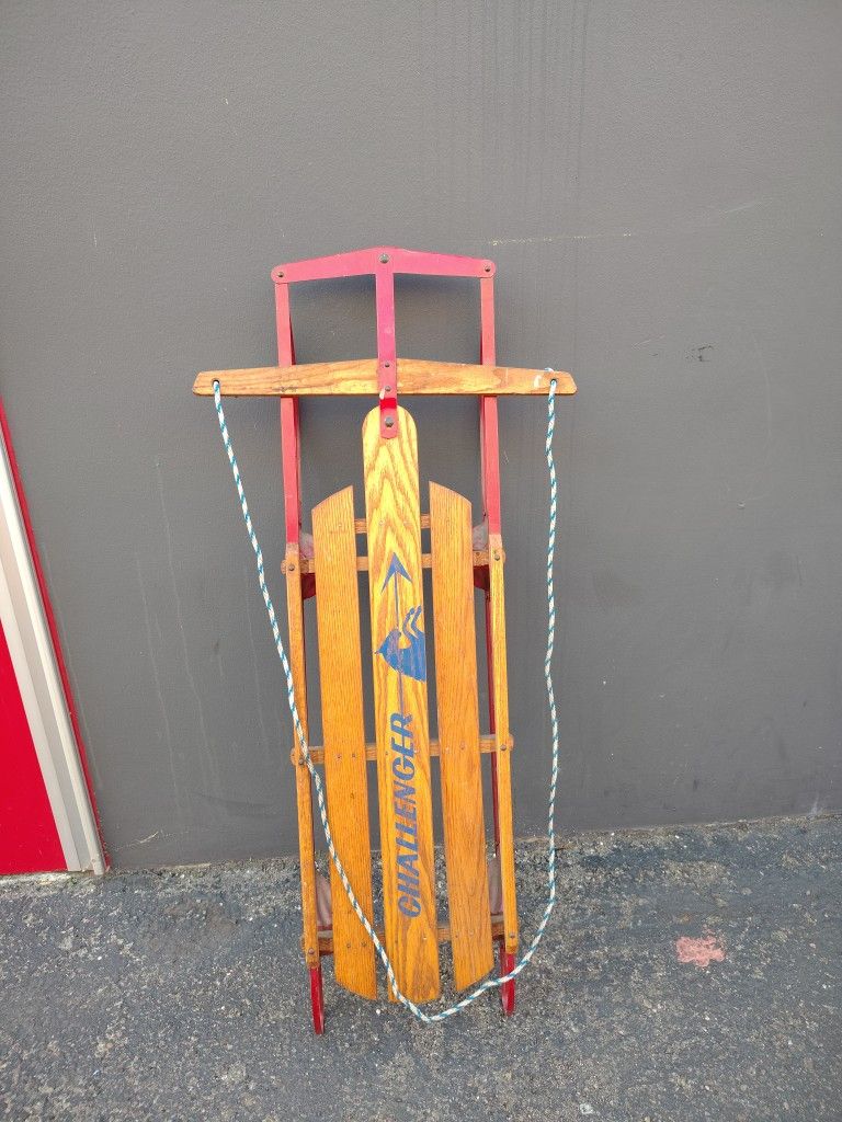 Vintage American Challenger Flyer Sled Easy Steering 50s