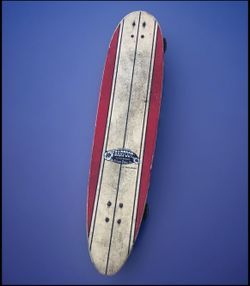 Vtg Barfoot Surf Style Longboard Skateboard Chuck Barfoot 39.5x9.5 Rincon CA
