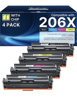 206X Toner Cartridges 4 Pack High Yield