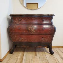 Vintage Curved Accent Drawers Chest