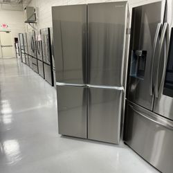 New 4 Door Fridge Stainless Steel Water Ice 1 Year Warranty 