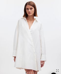 NEW- Madewell Asymmetric Button-Front Cover-Up Tunic