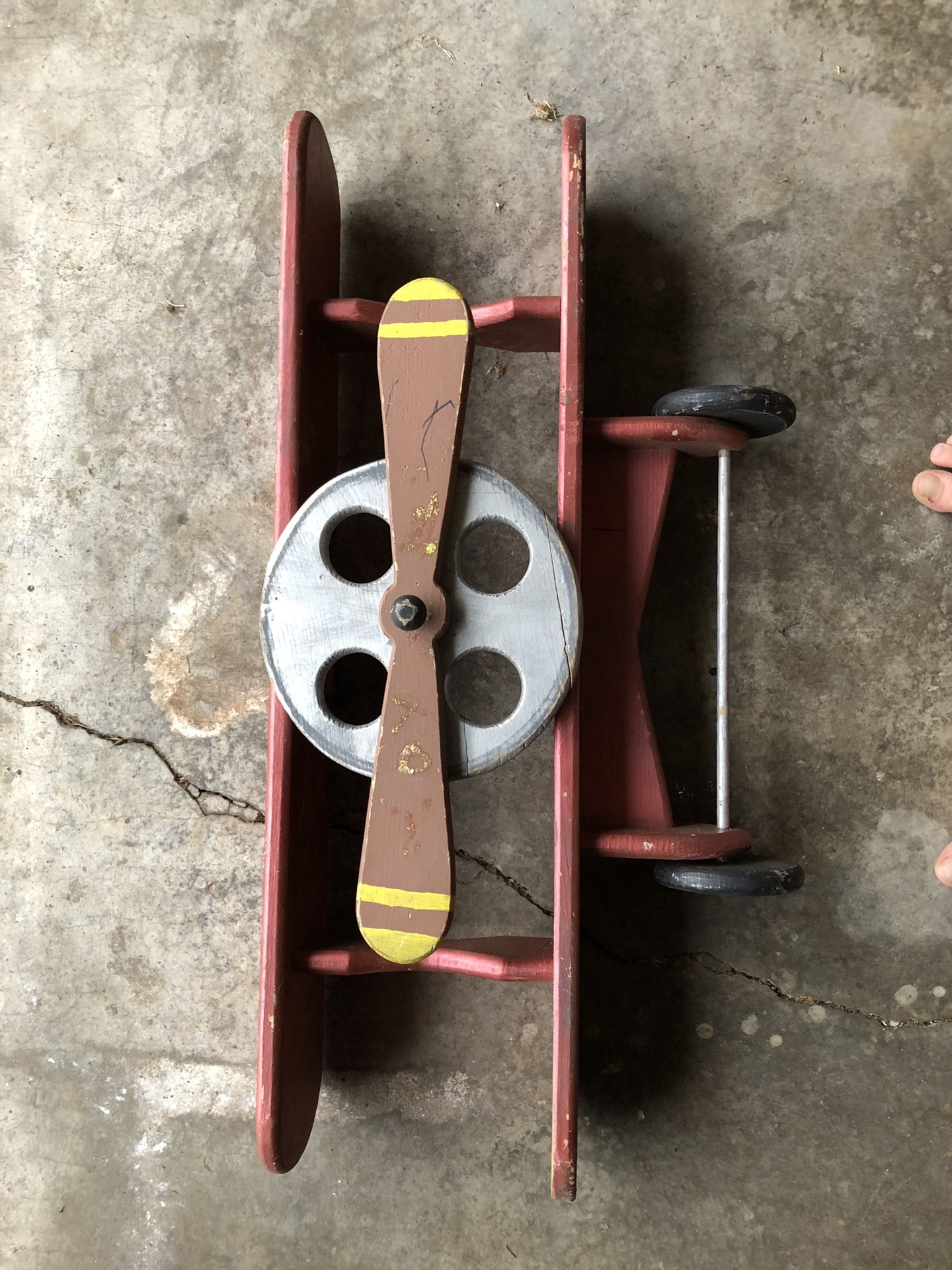 Wooden Airplane Shelf