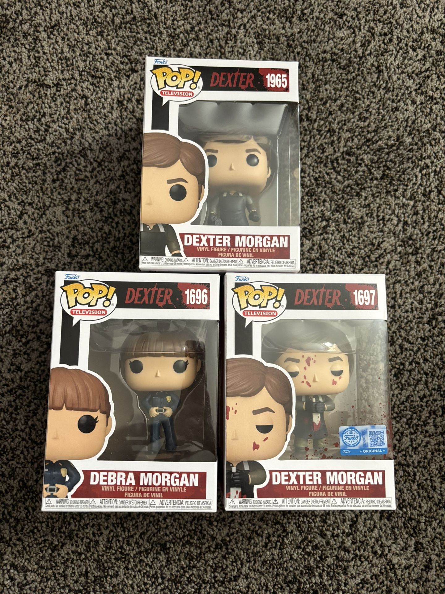 Dexter Funko Pop Set with pop protectors