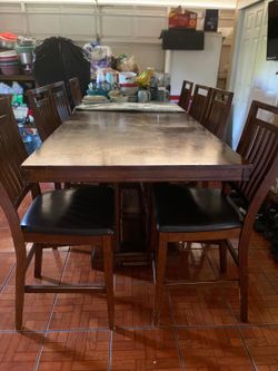 Long table & 6 chairs