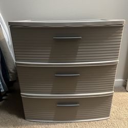 3 Drawer Gray Storage 