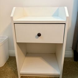 Set of 2 White Nightstands – $40 for Both