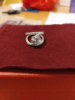 Round 3.00ct White Sapphire Double Band Ring