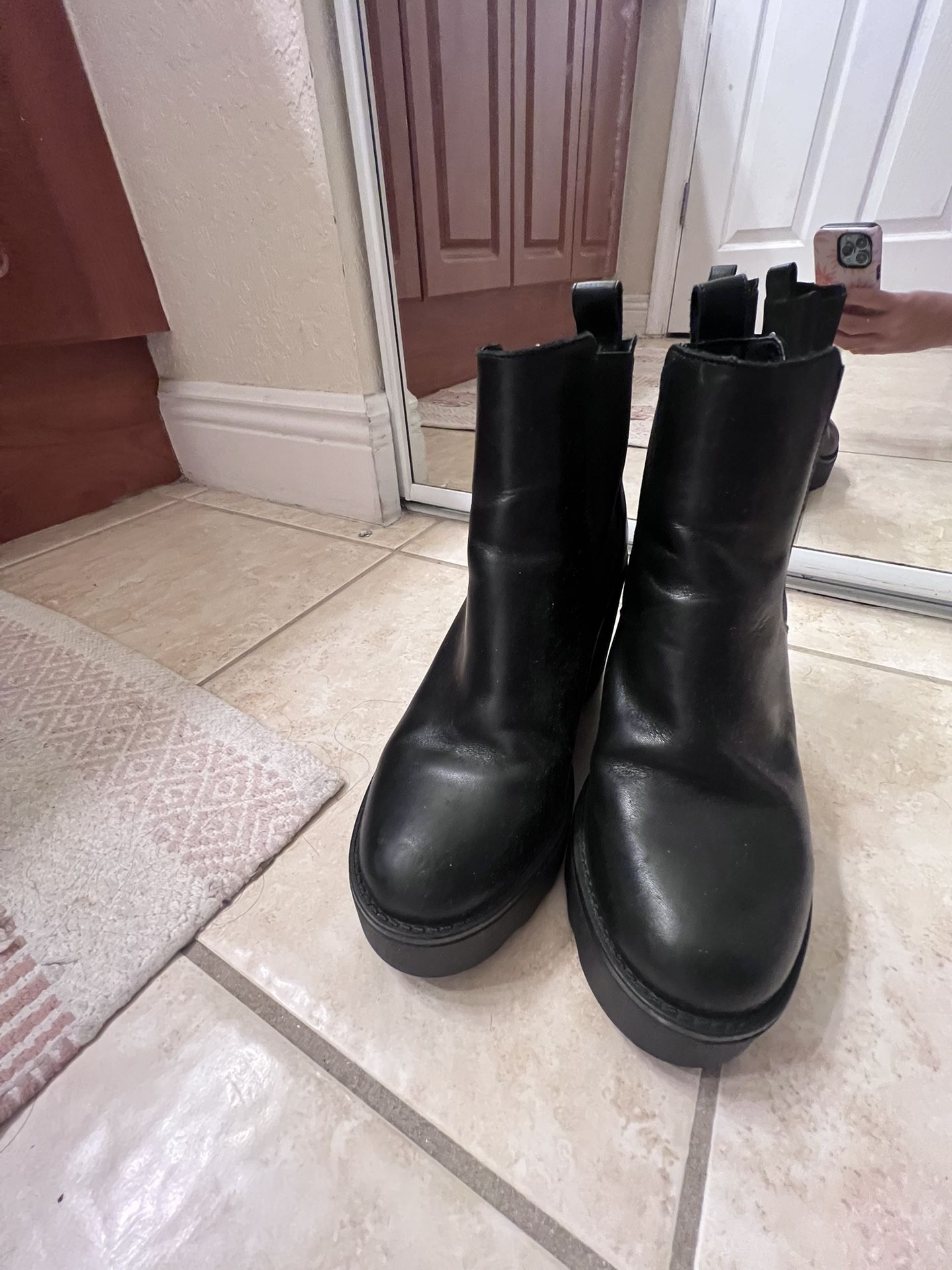 Black Platform Boots 