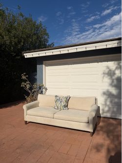 Crate and Barrel “Montclair” Couch / Sofa / Beige / Off White/ Clean