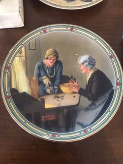 Norman Rockwell a family full measure porcelain plate