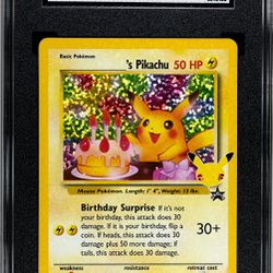 Birthday Pikachu Pokemon Celebrations Classic Collection SGC 10 