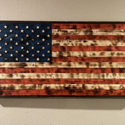 Wooden American Flag