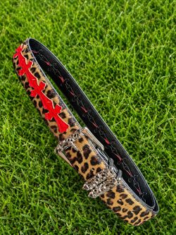 Chrome Hearts Cheetah Print Belt