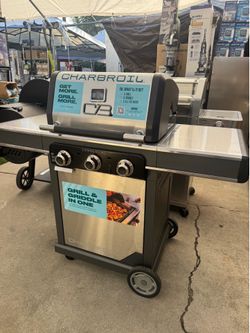 Commercial Series Grill and Griddle Combo Stainless Steel 3 -Burner Infr...