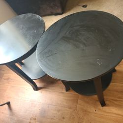 2 Black End Tables 