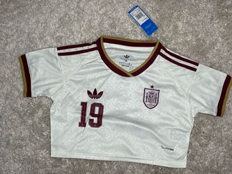 Lamine Yamal Spain  away jersey #19 women cropped top