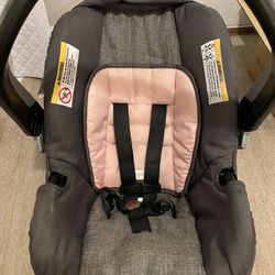 Baby Trend Pink and Gray Infant Carrier Car Seat