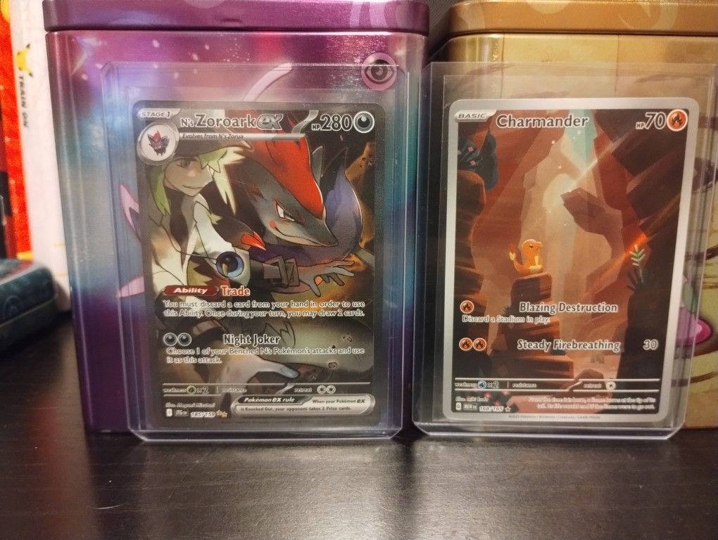 N's Zoroark Full Art & Charmander Full Art 151 Pokémon