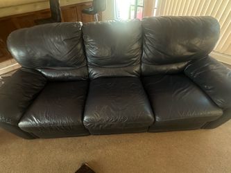 Leather couch and love seat