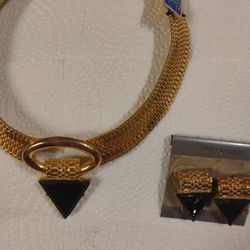 Matching Necklace And Earrings Costume Jewelry 
