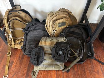 Lot of 5 Tactical Backpacks and Bags