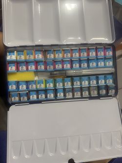 Giorgione 48-Color Solid Watercolor Paint Set with Brush