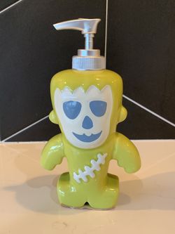 Vintage 2003 Target Halloween Ceramic Frankenstein Soap Pump RARE