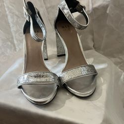 Silver Sandals Heels