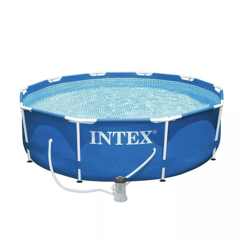 Summer Waves 10ft x 2.5ft Above Ground Inflatable Swimming Pool with Pump