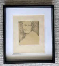 Framed and Signed Original Portrait/Figure Print on Paper