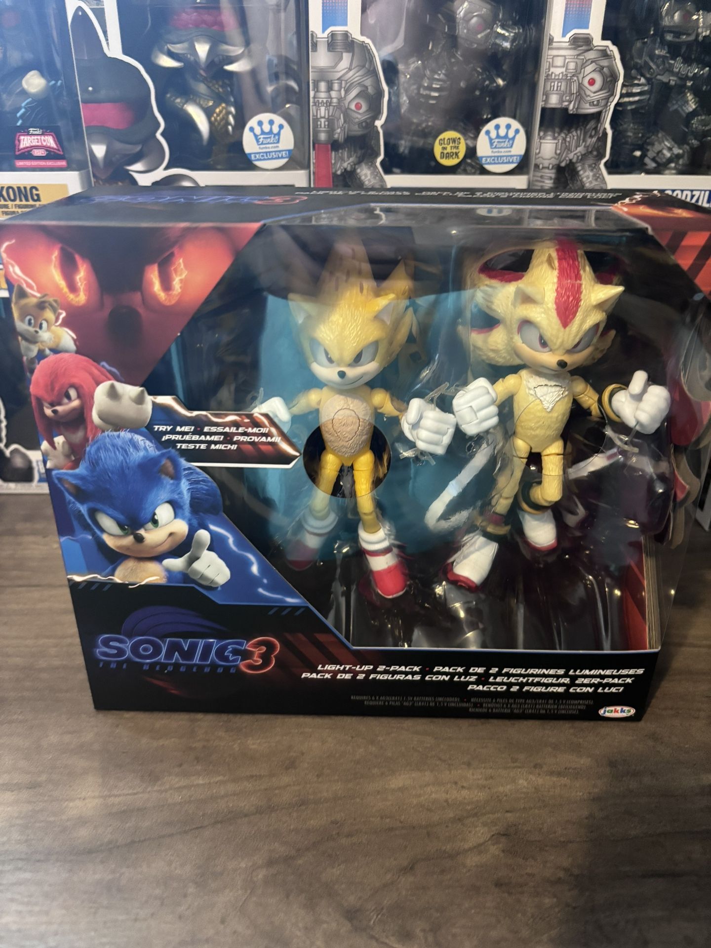 super sonic & super shadow 2 pack light up