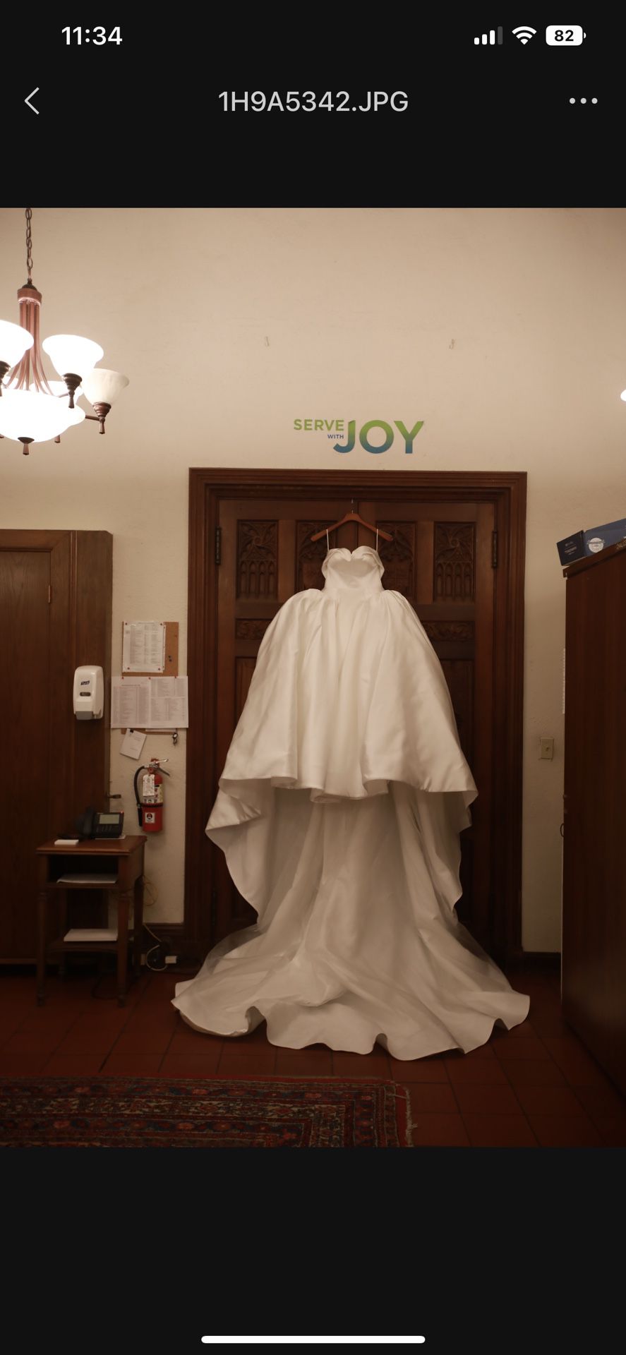 Longtrain wedding dress size M
