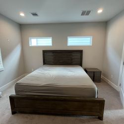 KING Bed Frame, bed, Dresser And Night Stand 