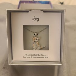 New. Jeweled Dog Necklace.