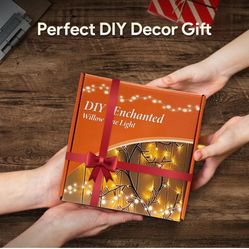 Enchanted Willow Vine Lights with Remote, Christmas Swags Decorations Indoor Room Decor, 