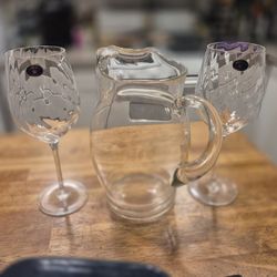 Bohemia Wine Glasses & Pitcher