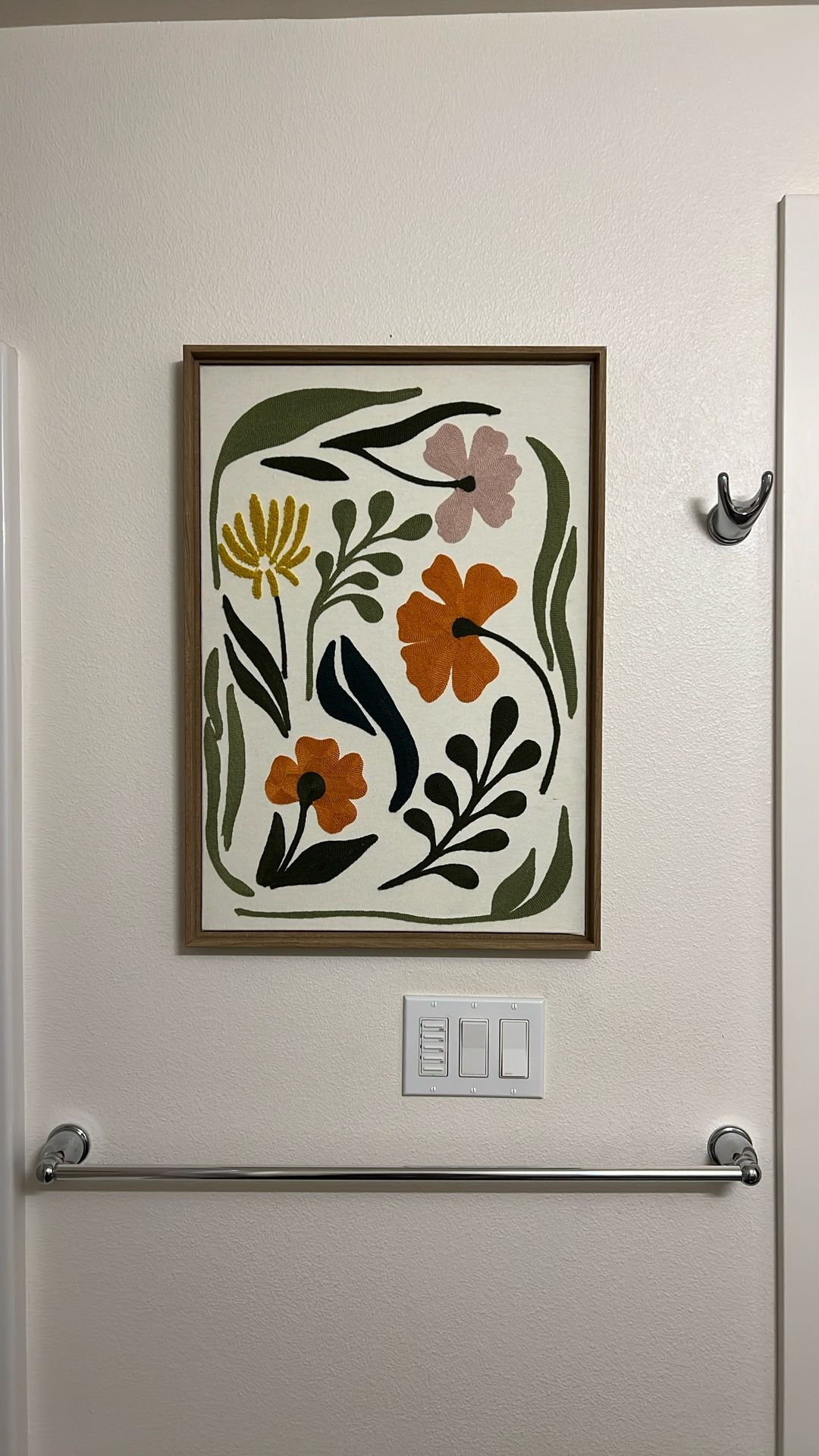 embroidered flower art