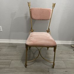 The Emily Meritt Arrow Desk Chair, Luxe Velvet Dusty Rose