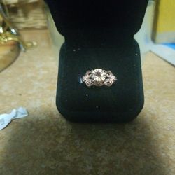 Size 7 Citrine Ring Rose Gold Plated
